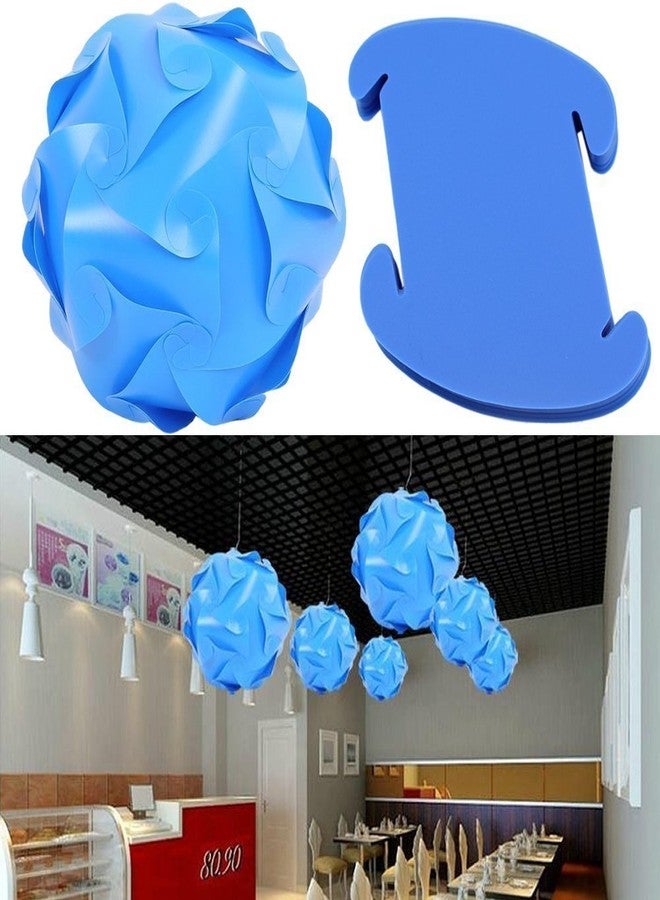 ALiLa Jigsaw Puzzle Ball Kandil Lantern - DIY Decorative Diwali & Christmas Hanging Lamp for Balcony, Living Room, Bedroom, Festive Décor, Self-Assembly (Blue) - Image 3